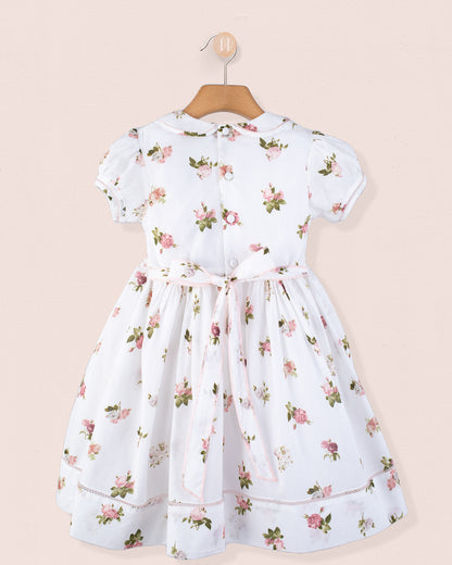 Emma Delicate Blush Rose Smock - Smocked Dress