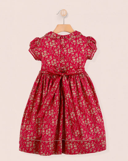 Emma Liberty Capel Red Hand Smocked Dress - Smocked Dress