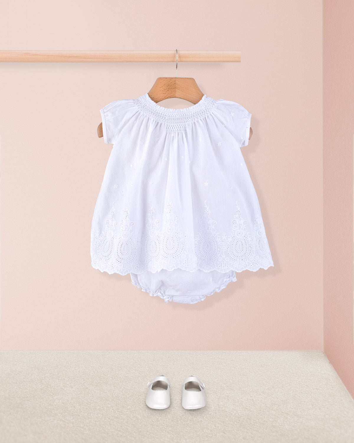 Etoile Provence Eyelet 2-Piece Set - Baby Dress