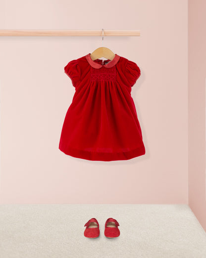 kids Eveline Italian Red Velvet Dress