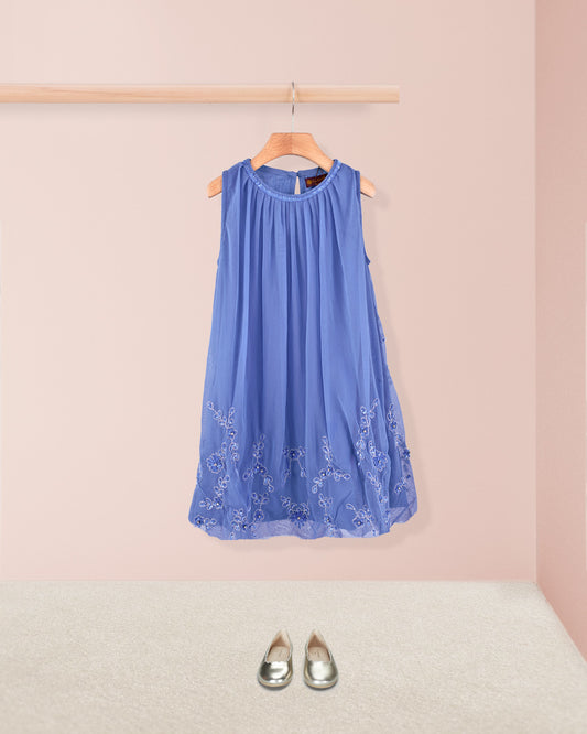 Fifi Cerulean Tulle Dress - Dress