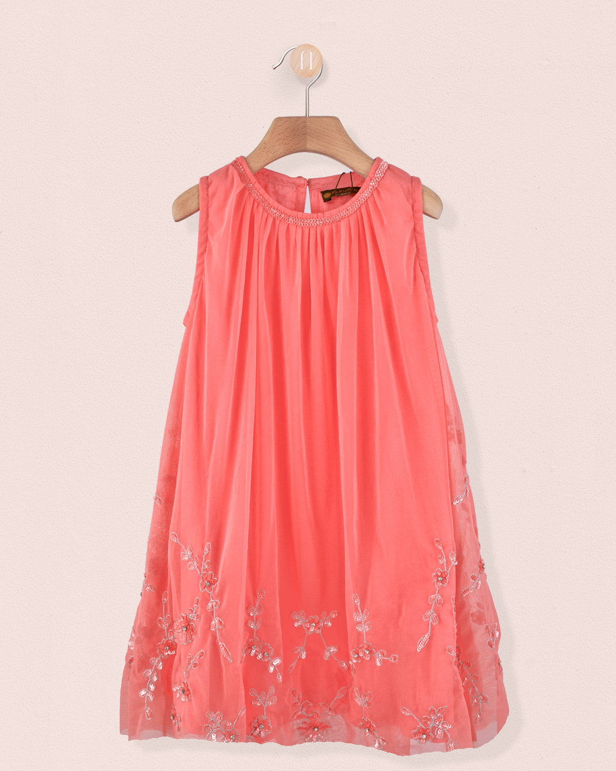 Fifi Coral Tulle Dress - Dress