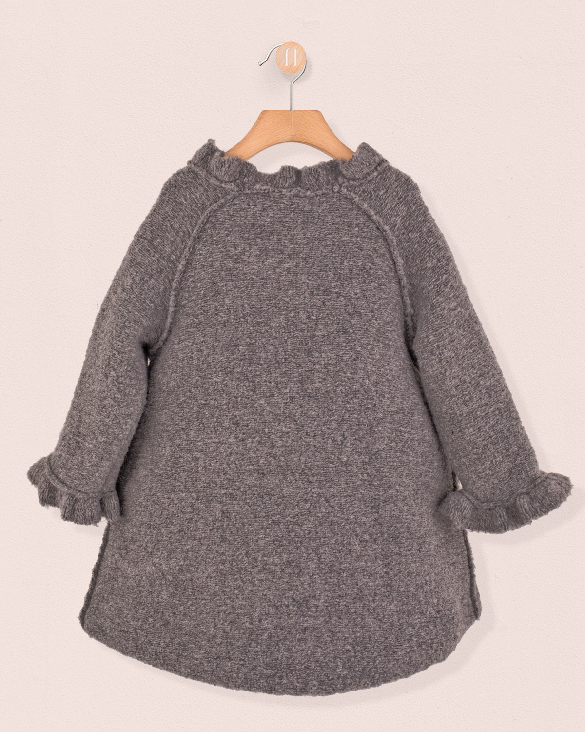 Fluffy Grey Coat - Coat