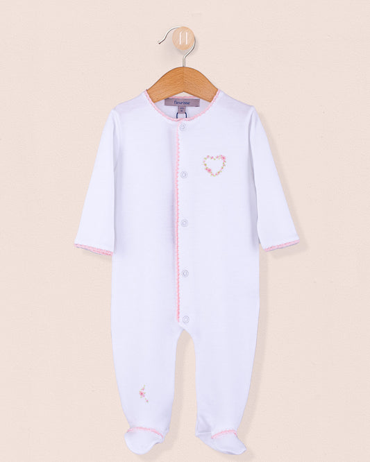 Pima Embroidered Heart Stretchie - Stretchie