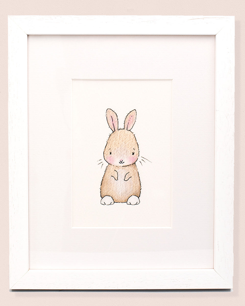 Beige Bunny Nursery Wall Art