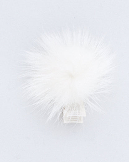 Fur Puff Alligator Hairclip - Hairbow