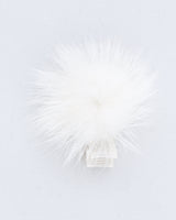 Fur Cream Puff Alligator Hairclip