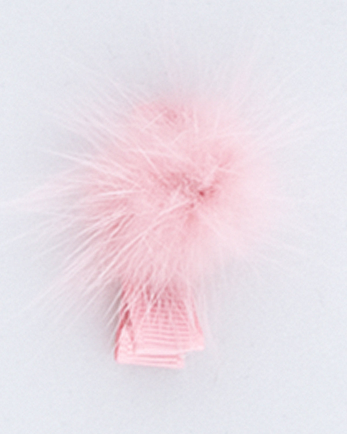 Fur Pink Puff Alligator Hairclip