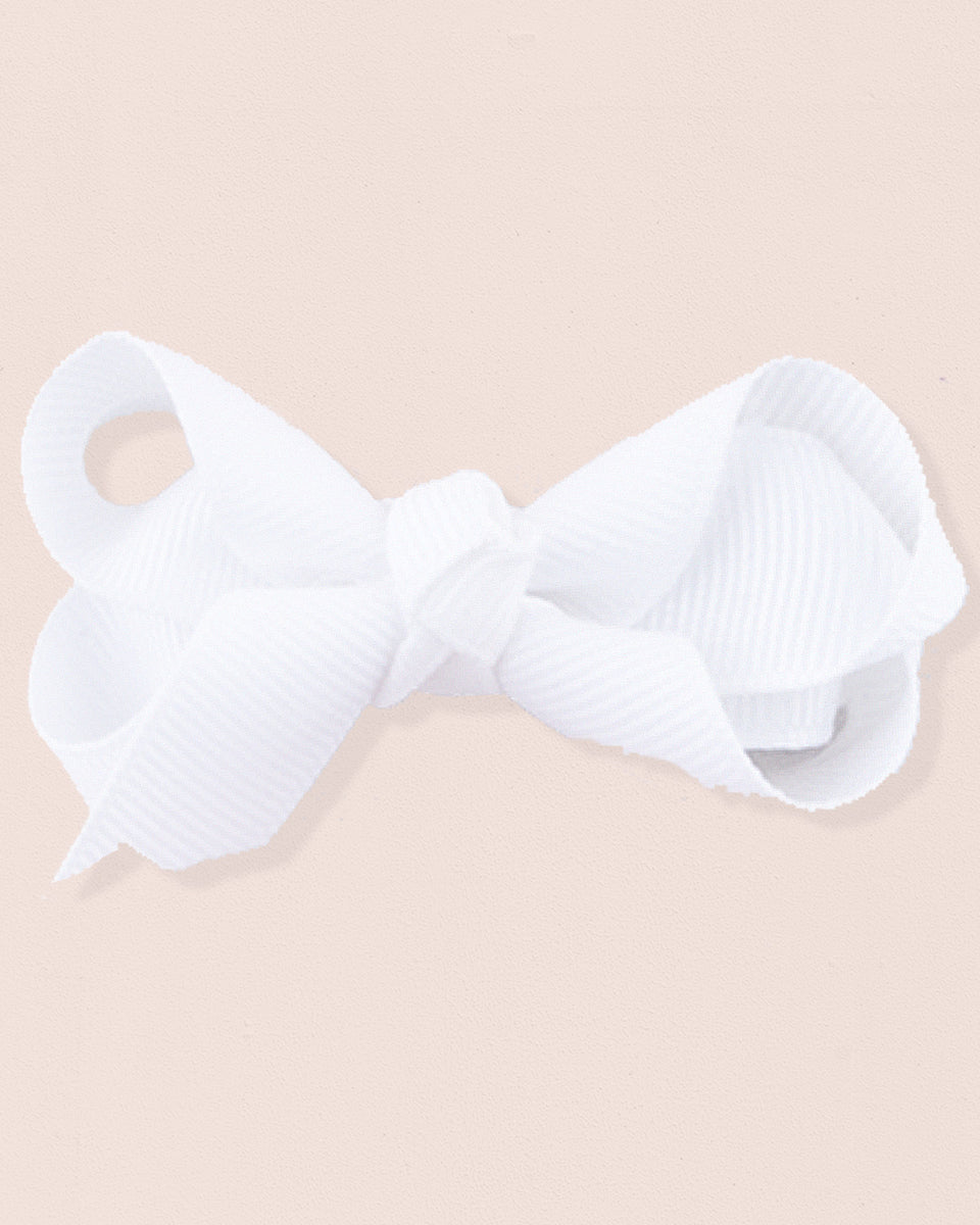 Hairbow 6cm White Gros Grain