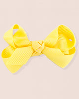 Hairbow 6cm Yellow Gros Grain