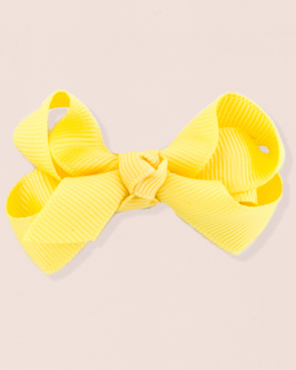 Hairbow 6cm Yellow Gros Grain