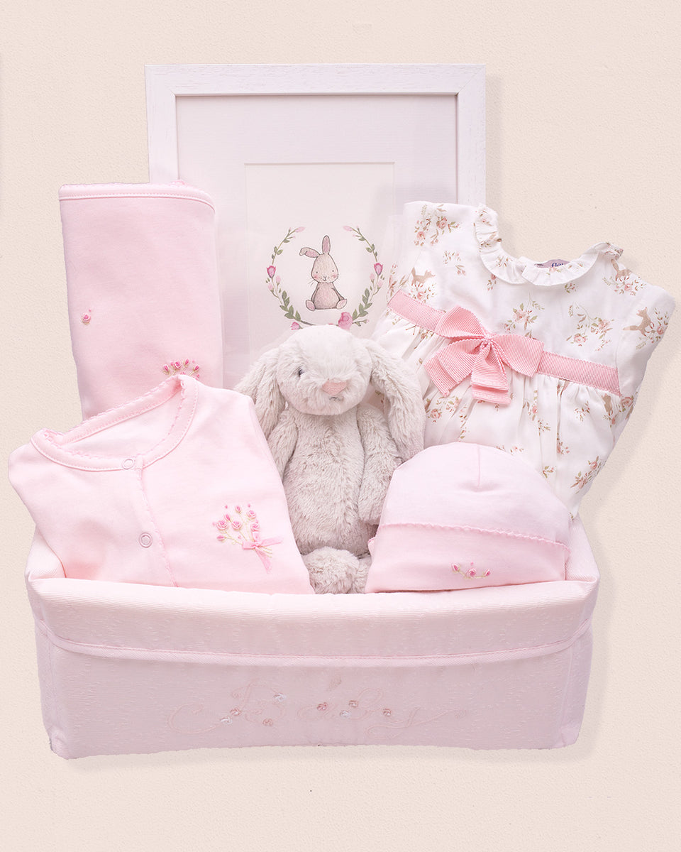 Delicate Baby Embroidered Basket