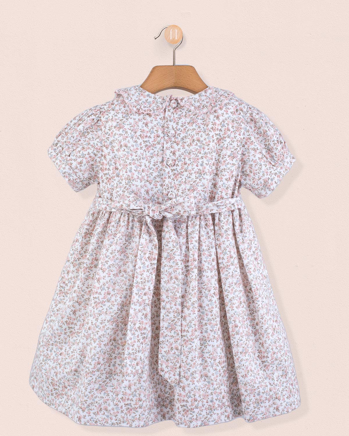 Valentina French Antique Pink Smock - Smocked Dress