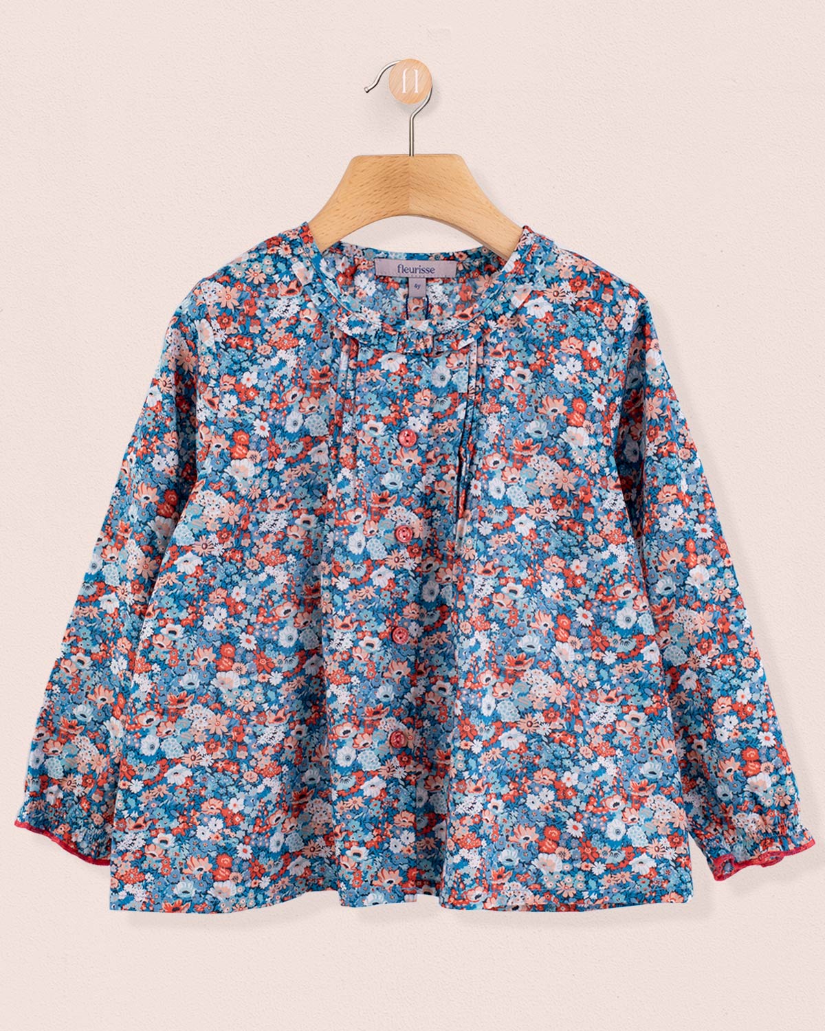 Ruffle Tunic Liberty Thorpe Coral - Tunic