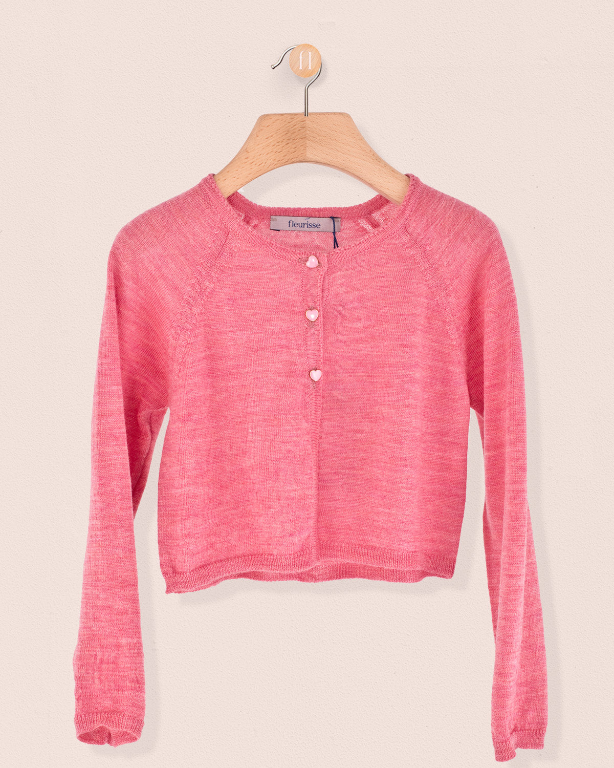 Serena Rosewood Mélange Wool Bolero - Cardigan