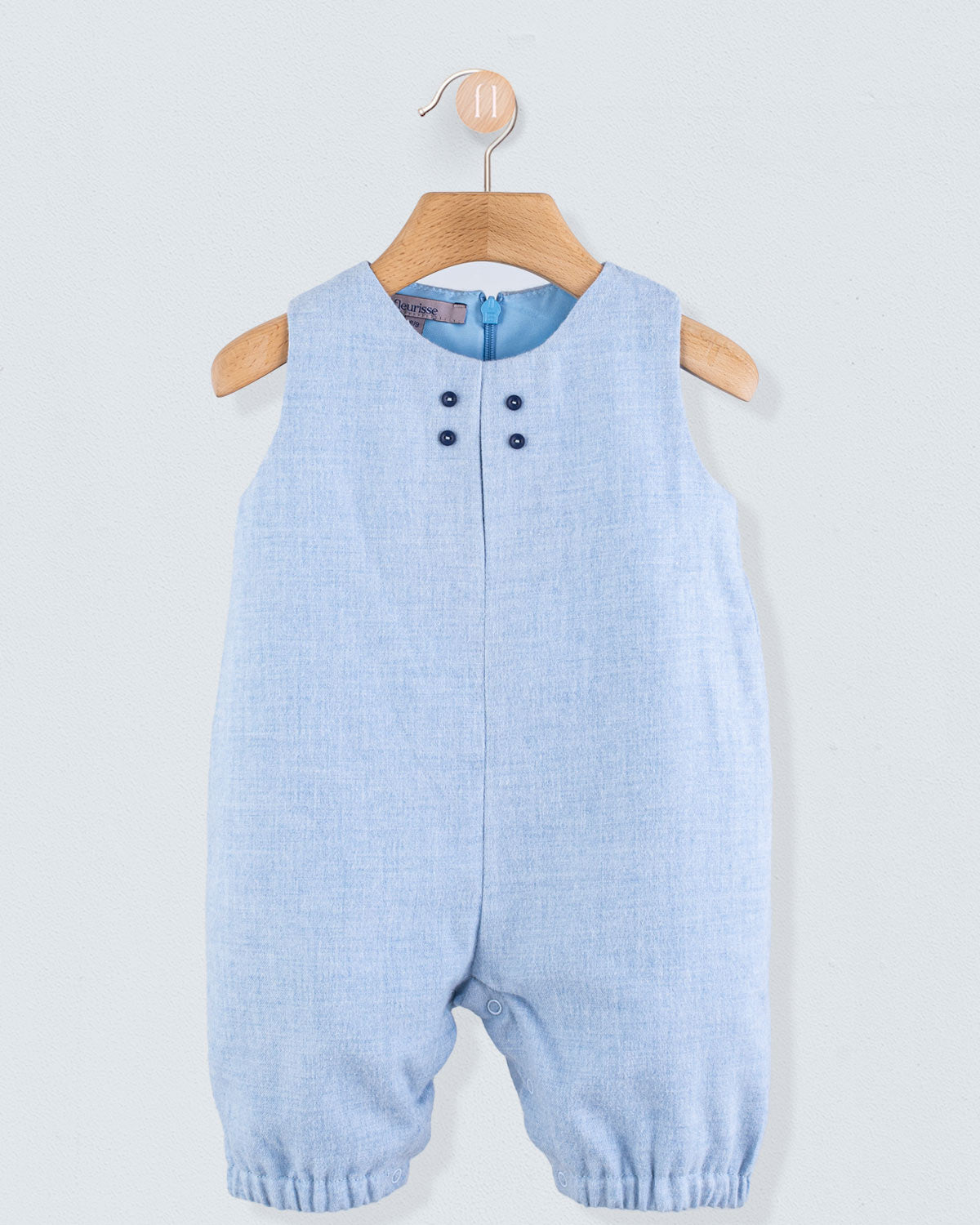 Harry Italian Blue Flannel Romper - Romper