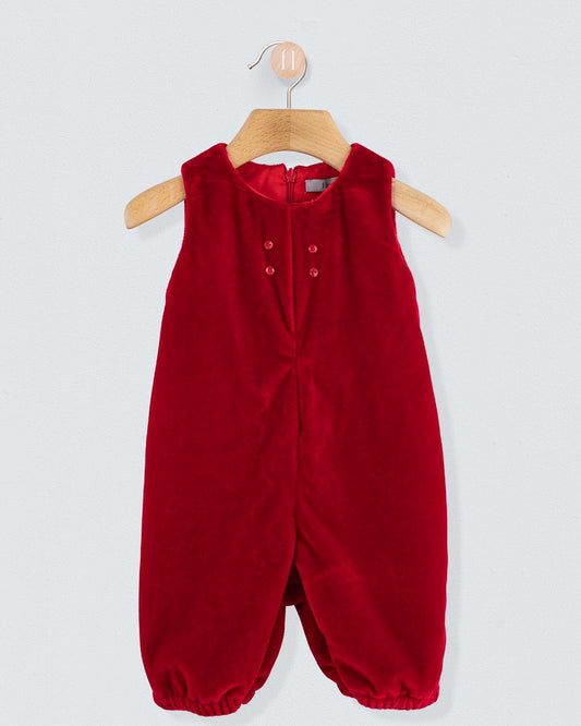 Harry Italian Red Velvet Romper - Romper