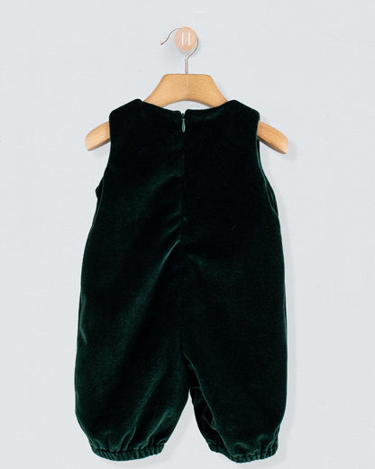 Harry Italian Green Velvet Romper - Romper