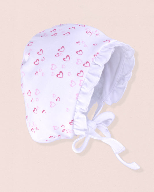 Pima Hearts Print Bonnet - Hat