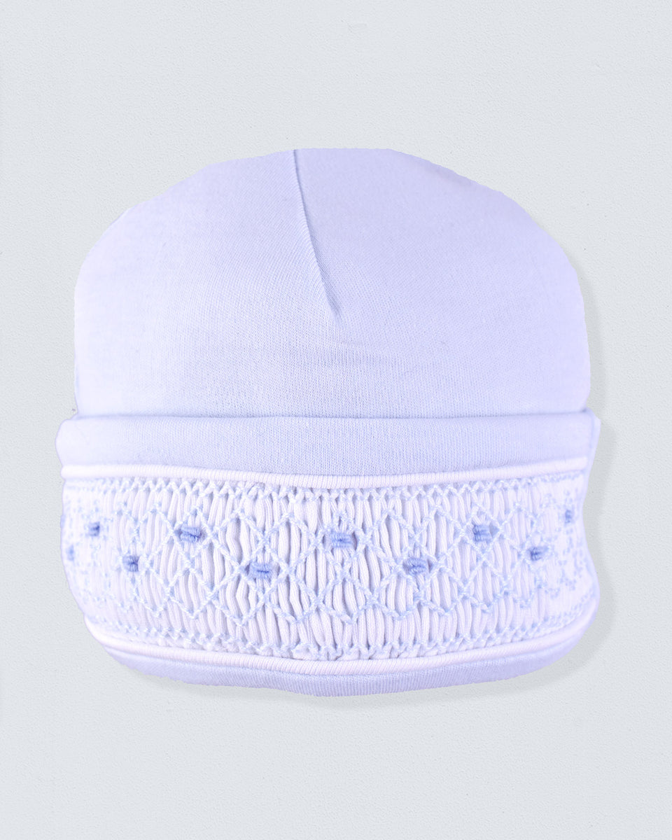 Pima Blue Smocked Hat