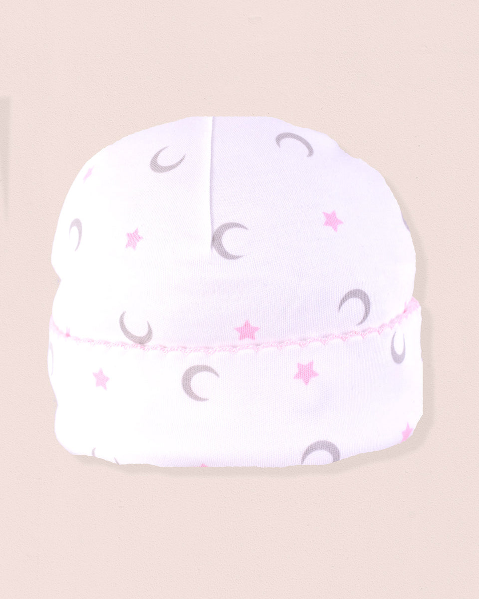 Pima Moon and Stars Hat Pink
