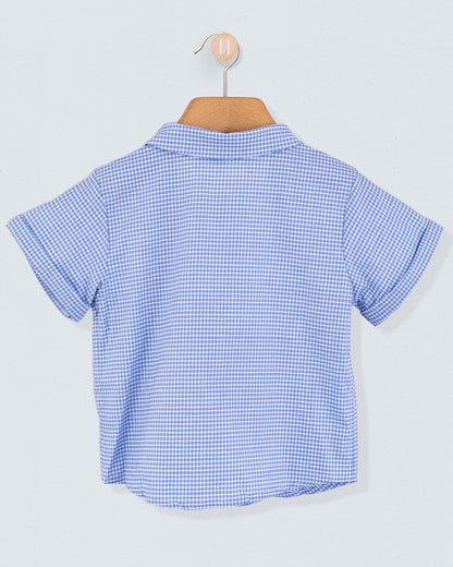 Henry Outline Blue Gingham Shirt - Shirt