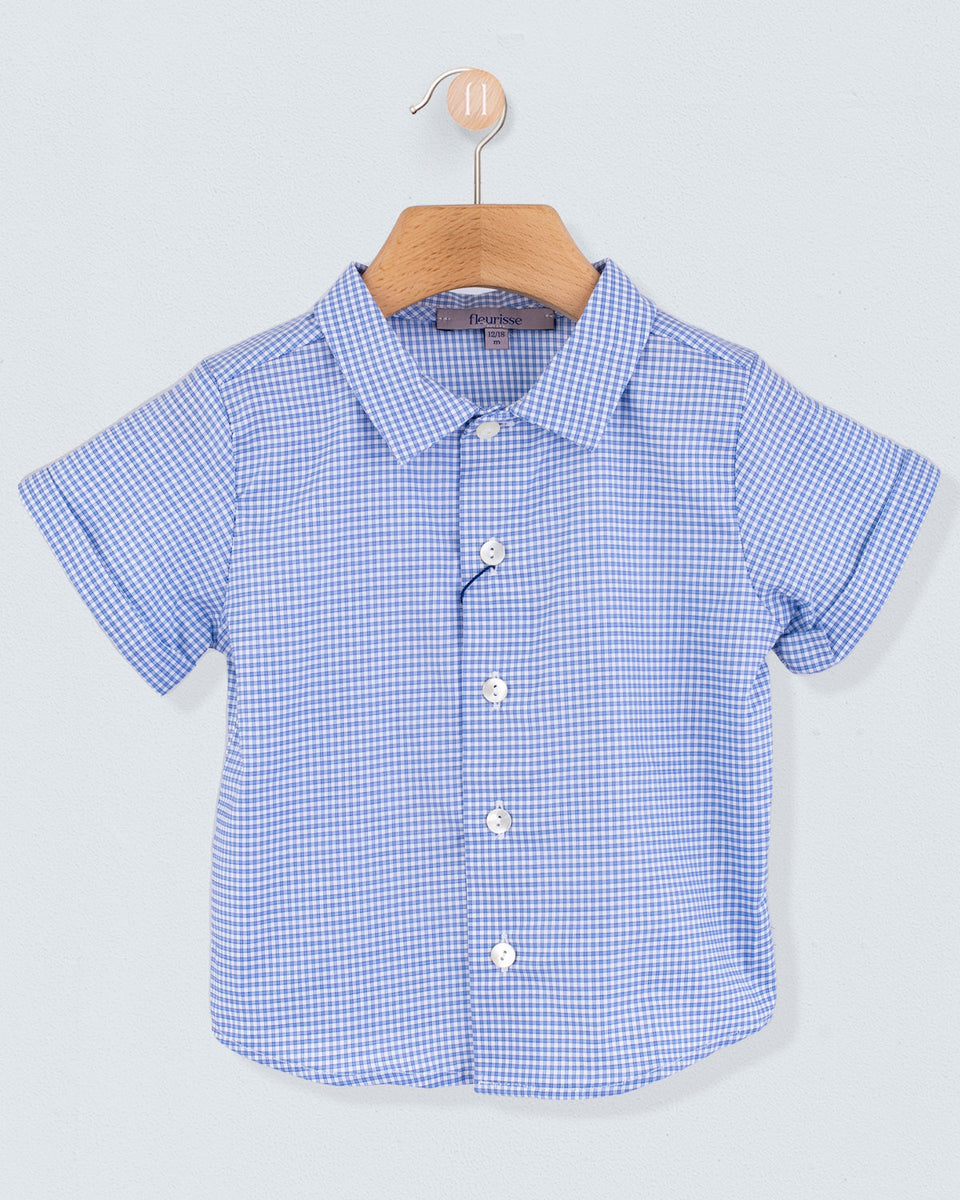 Henry Outline Blue Gingham Shirt