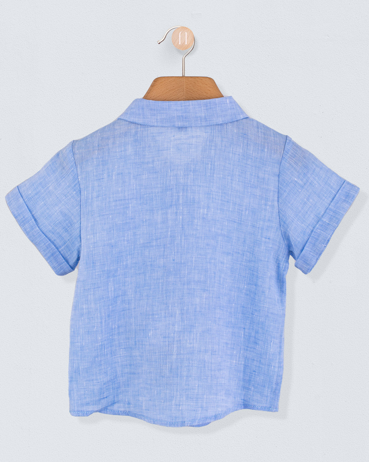 Henry Light Blue Melange Linen Shirt - Shirt