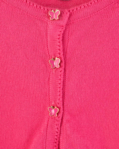 Betsy Honeysuckle with Butterfly Buttons - Cardigan