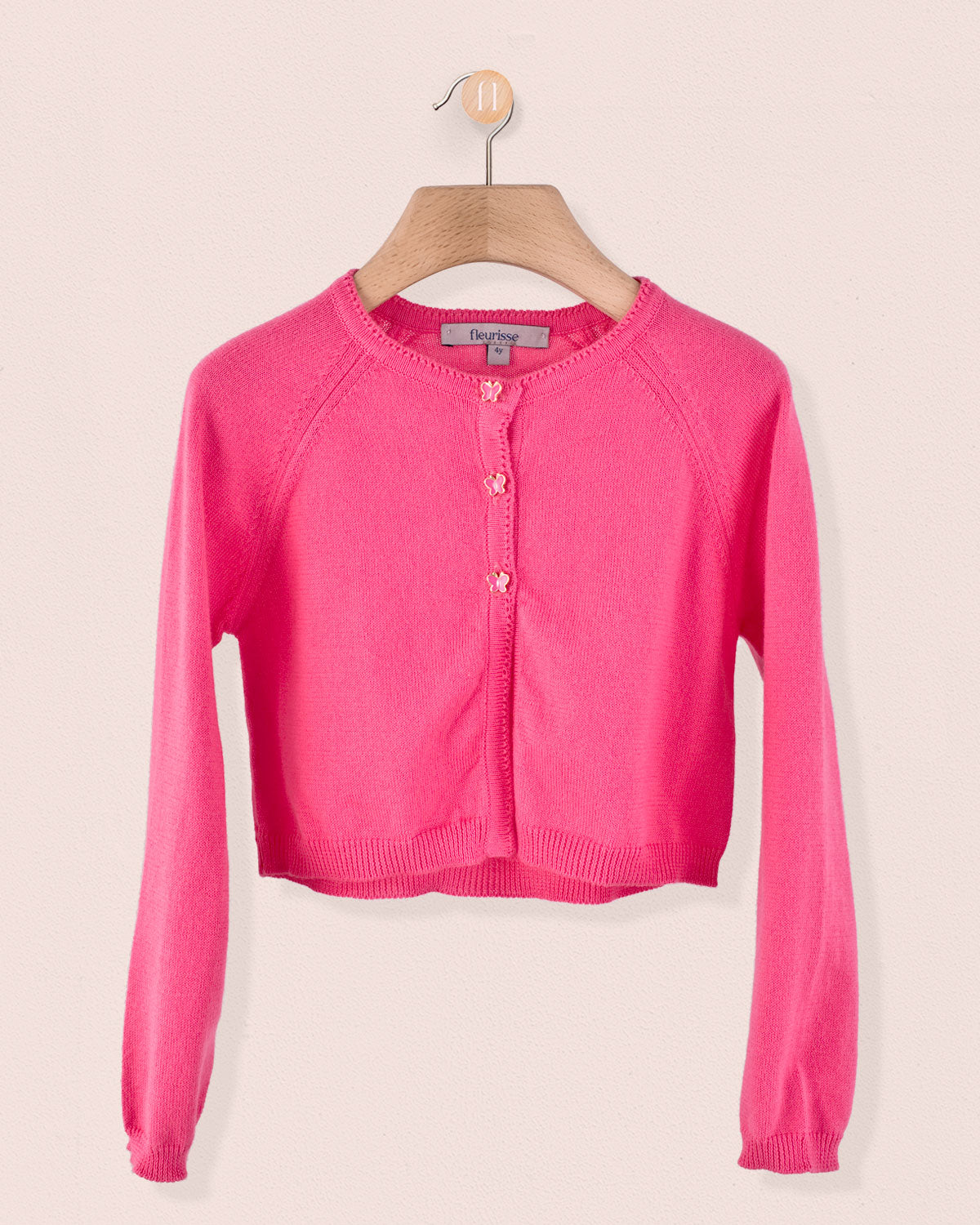 Betsy Honeysuckle with Butterfly Buttons - Cardigan