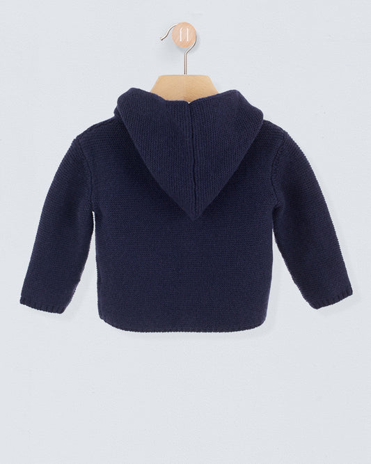 Benjamin Navy Hooded Sweater - Sweater