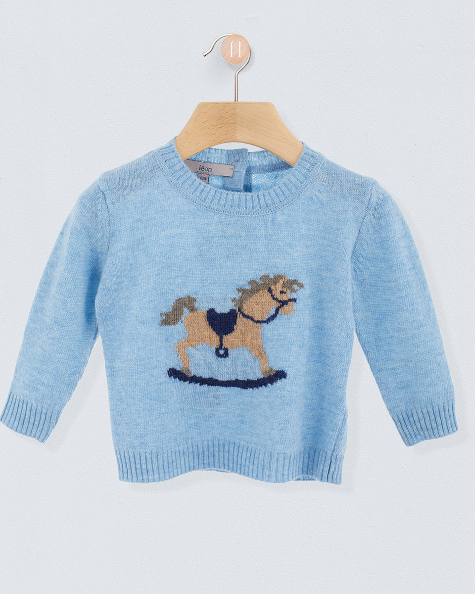 Rocking Horse Blue Mélange Sweater