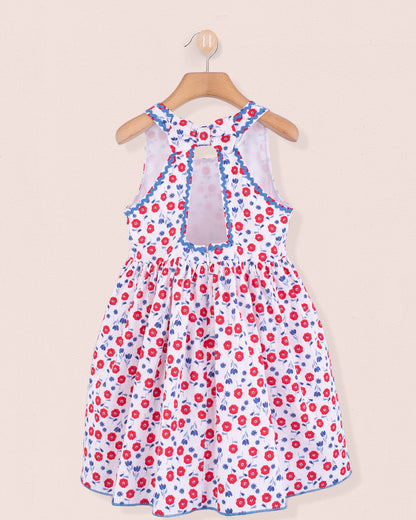 Ibiza Coral Poppies Dress - Dress