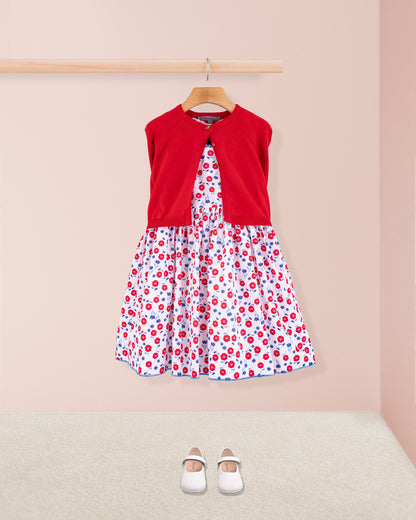 Ibiza Coral Poppies Dress - Dress