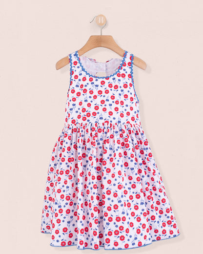 Ibiza Coral Poppies Dress - Dress