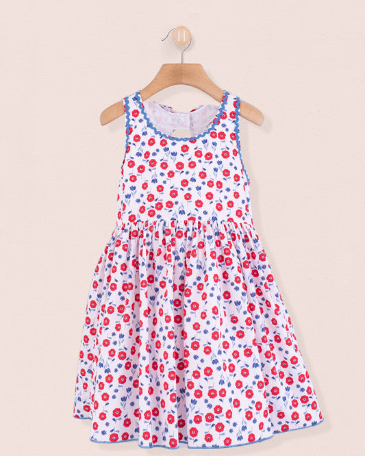 Ibiza Coral Poppies Dress - Dress