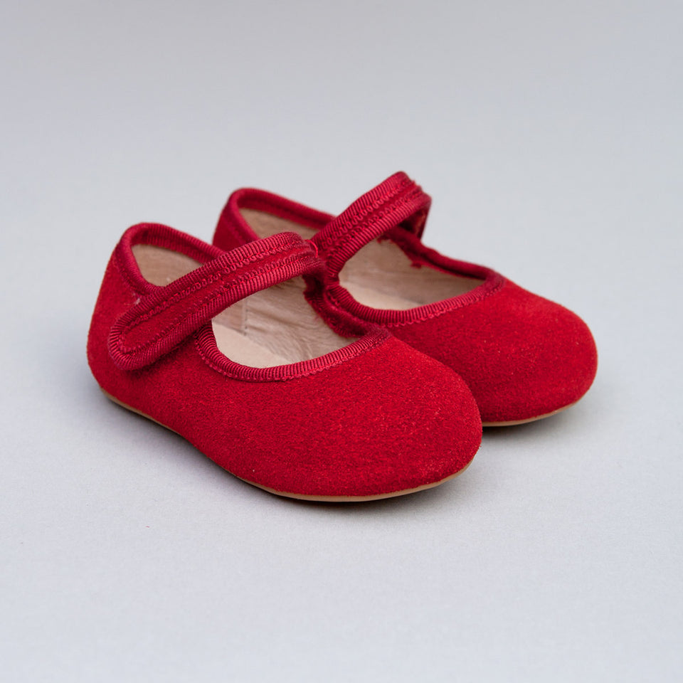 Isabelle Red Suede Baby Mary-Jane