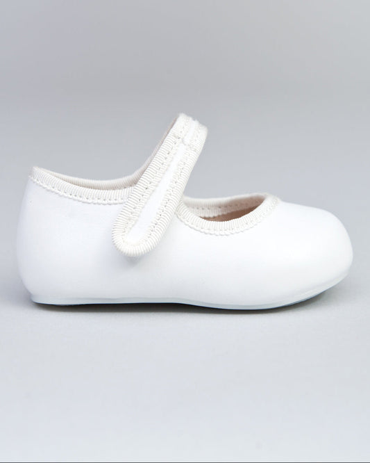 Isabelle White Leather Baby Mary-Jane - Shoe