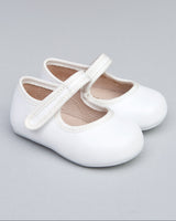 Isabelle White Leather Baby Mary-Jane Shoe