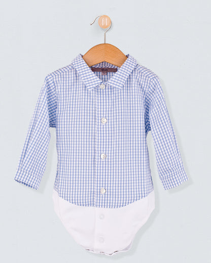 Bernard Italian Deep Blue Check Shirt - Shirt
