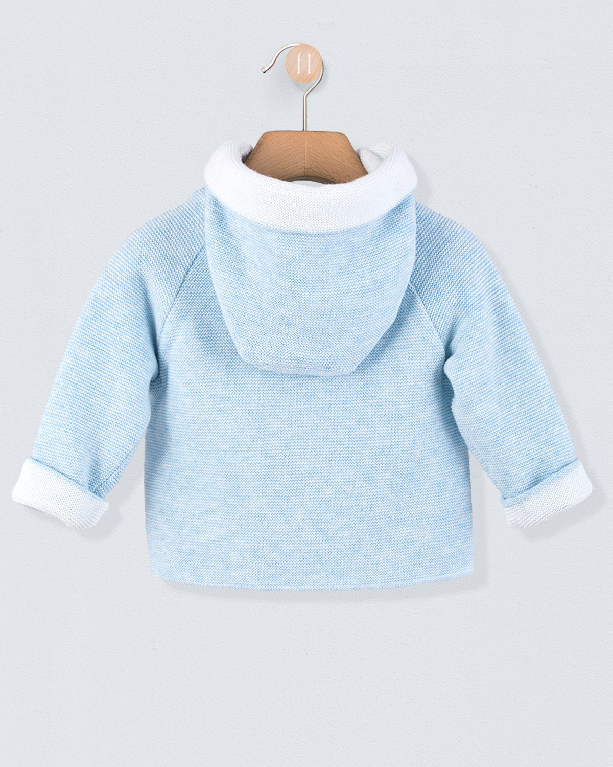 Jackpot Light Blue Hooded Sweater - Layette