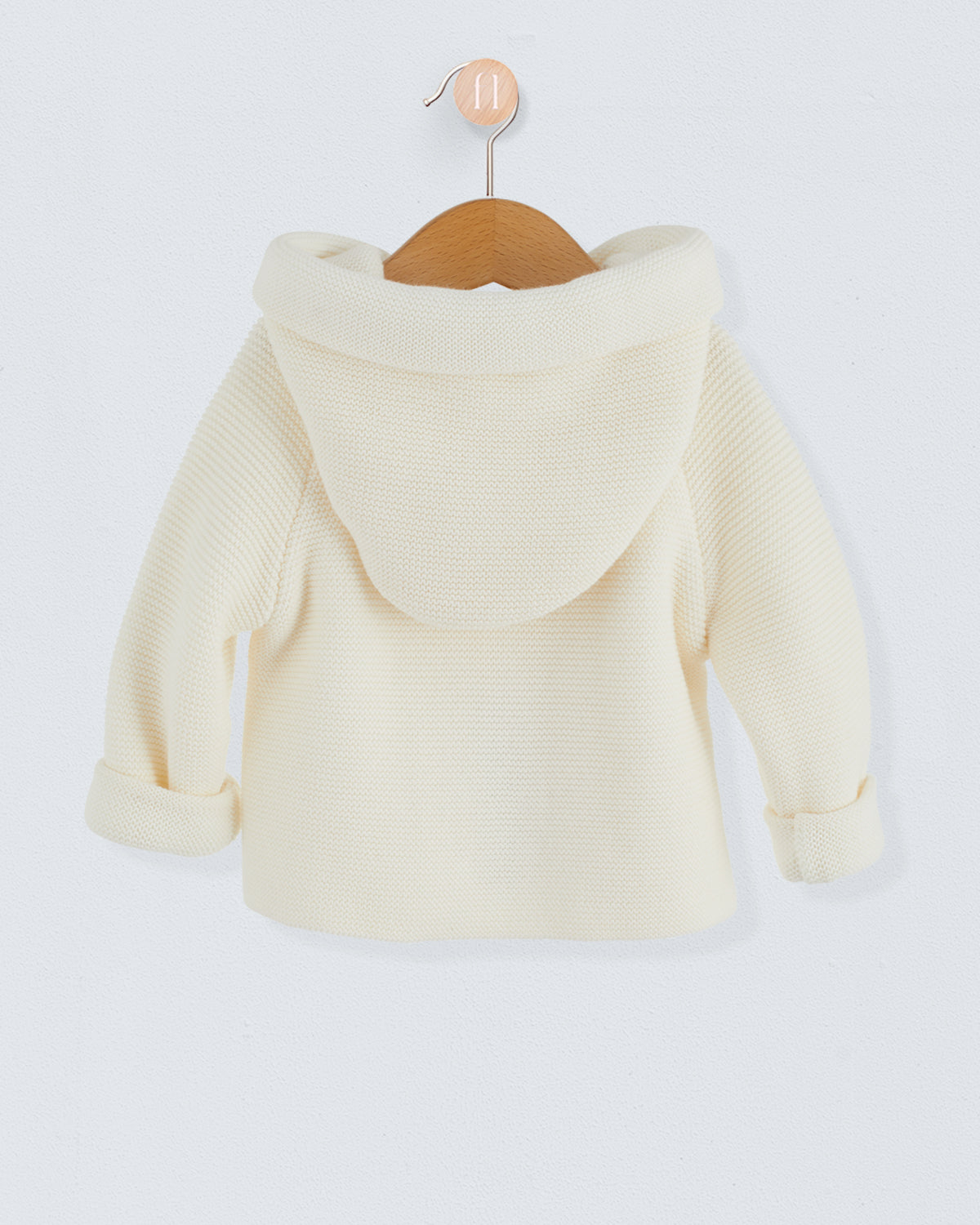 Jackpot Cream and White Hooded Jacket - Layette