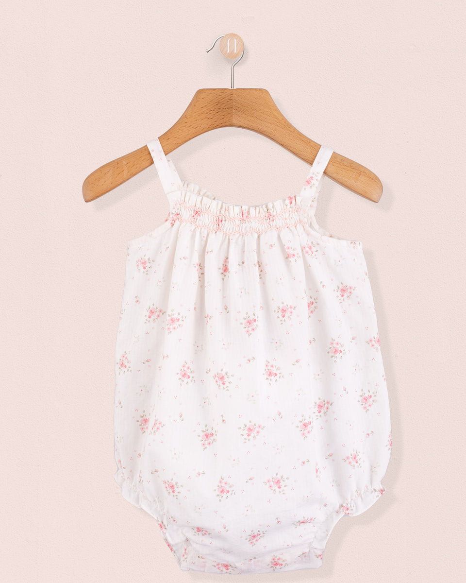 Joyeuse Whisper Pink Smocked Bubble