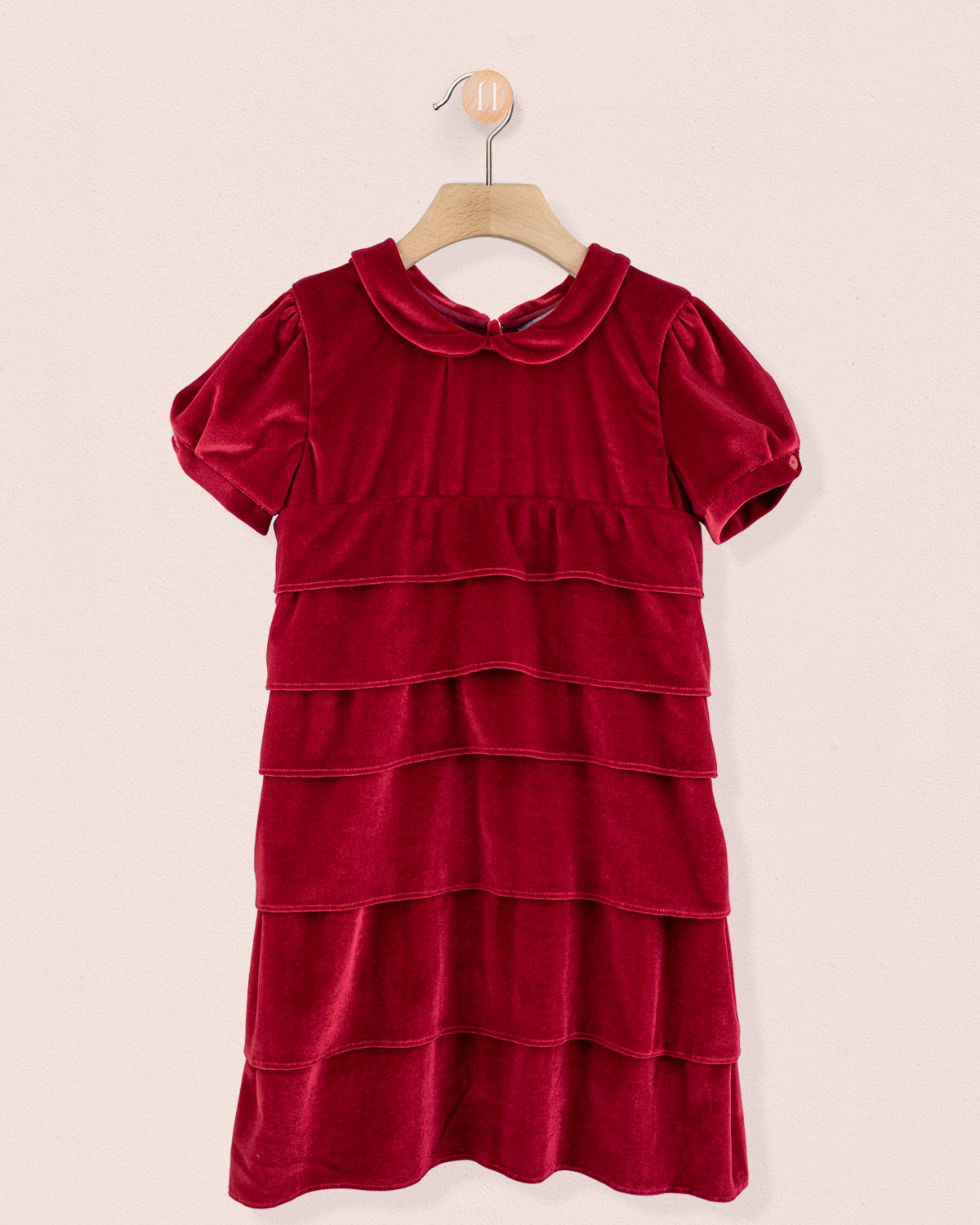 Juliette Italian Red Velvet Dress - Dress