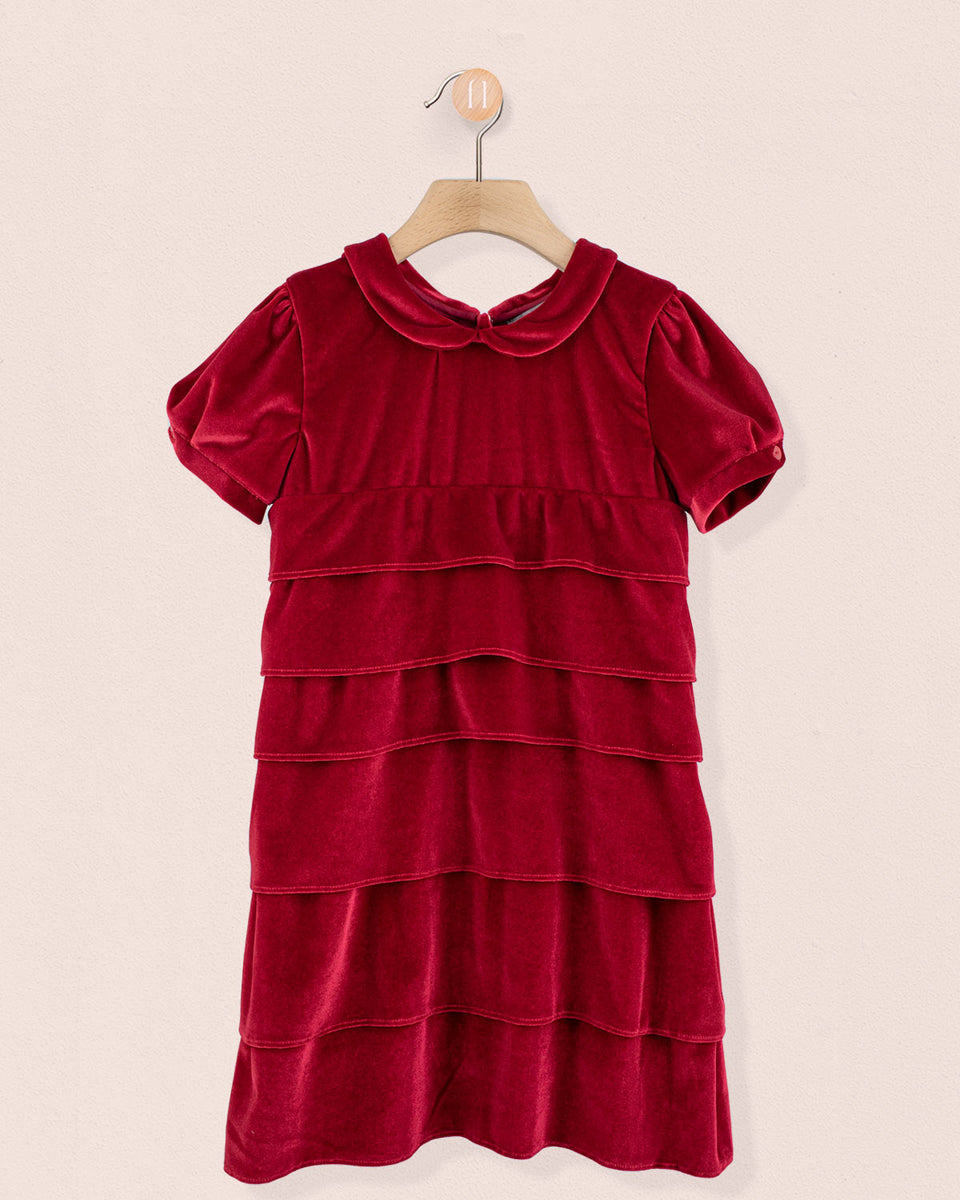 Juliette Italian Red Velvet Dress