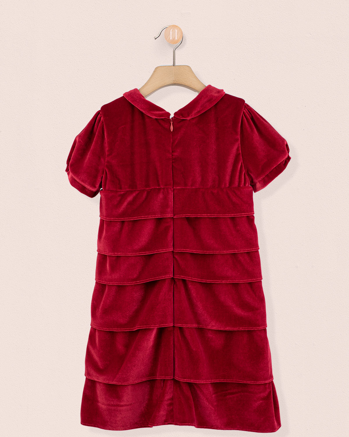 Juliette Italian Red Velvet Dress - Dress