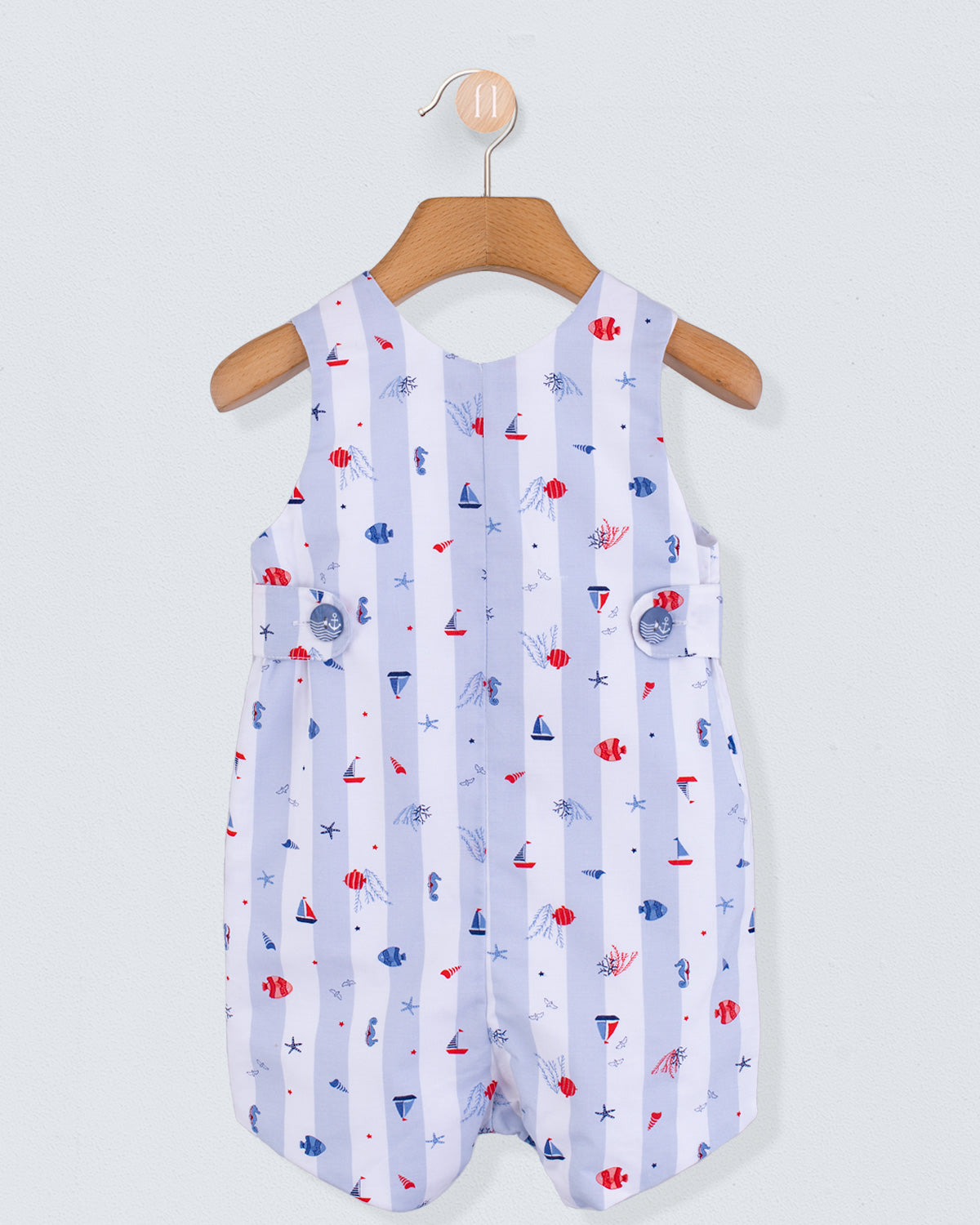 Kennedy Blue Nautical Stripe Romper - Romper