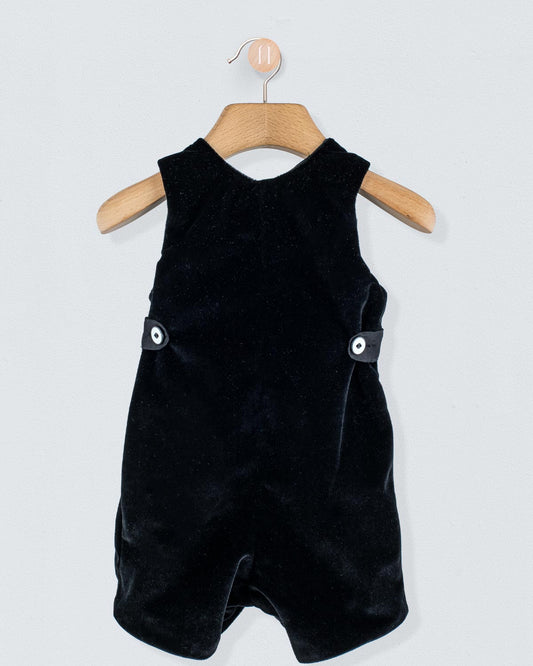Kennedy Italian Black Velvet Romper - Romper