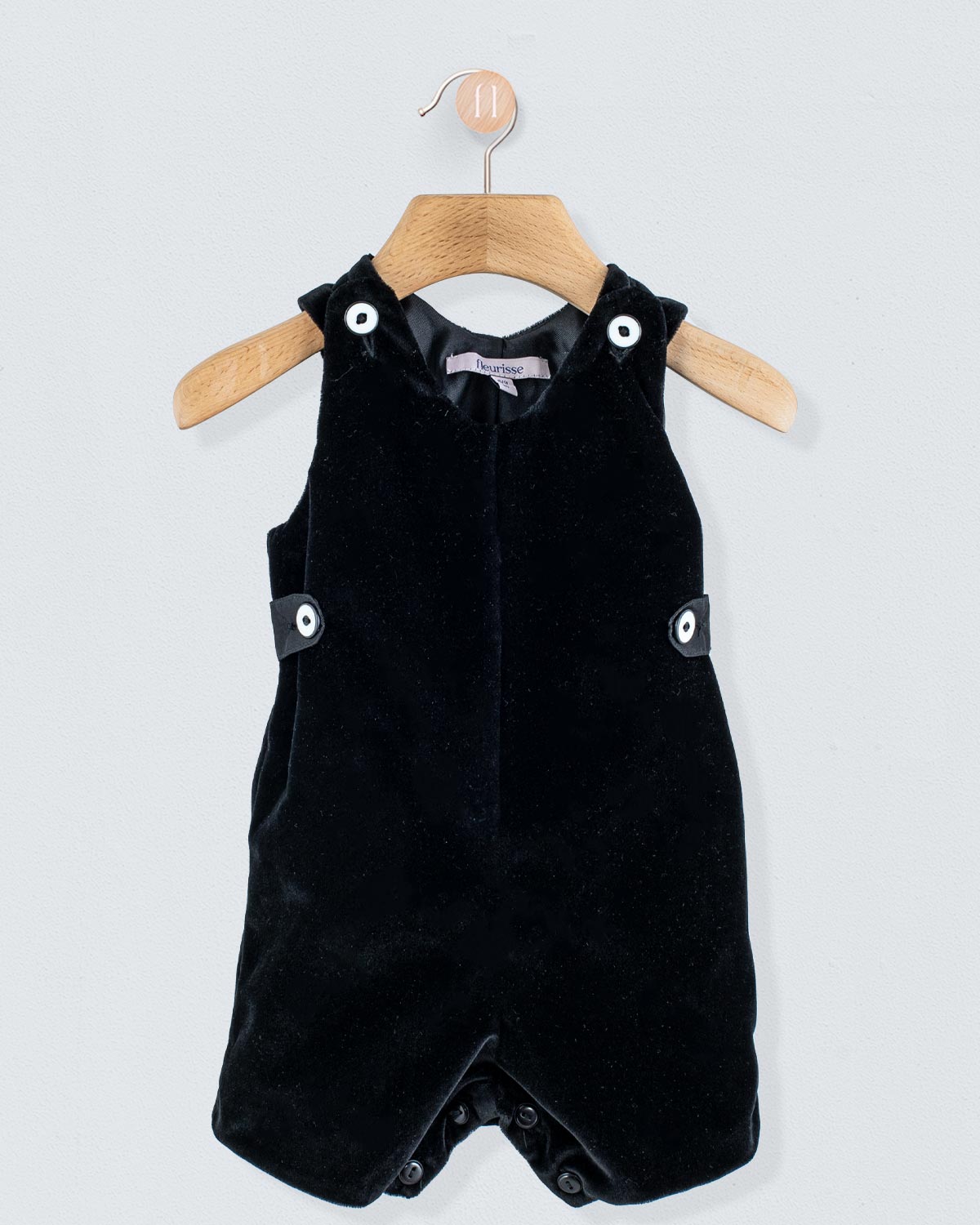 Kennedy Italian Black Velvet Romper - Romper