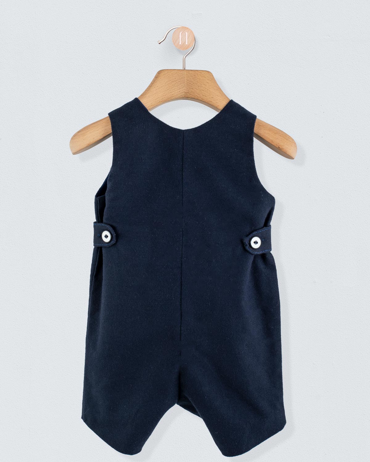 Kennedy Italian Navy Flannel Romper - Romper